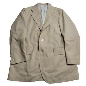 Vintage Palm Beach Tan Vertical Stripe Sport Coat‎ Men's 42L (?)